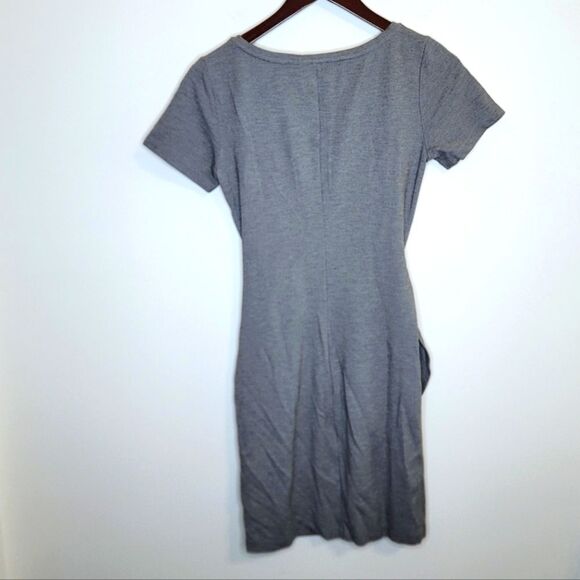 Club Monaco Gray Twansia Wrap Dress Tie Front Size Small - Picture 4 of 9